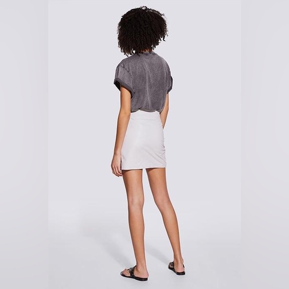 IRO PARIS Zyrma Leather Cream Skirt - Picture 9 of 13